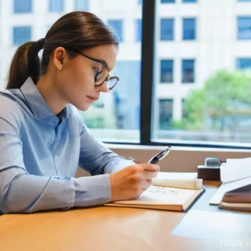 전화 영어 대화법 - **Prompt 1: Pre-Call Preparation and Focus**
    A young professional (gender-neutral, 20s-30s) sits...