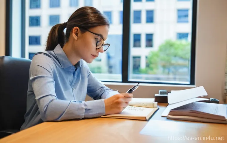 전화 영어 대화법 - **Prompt 1: Pre-Call Preparation and Focus**
    A young professional (gender-neutral, 20s-30s) sits...