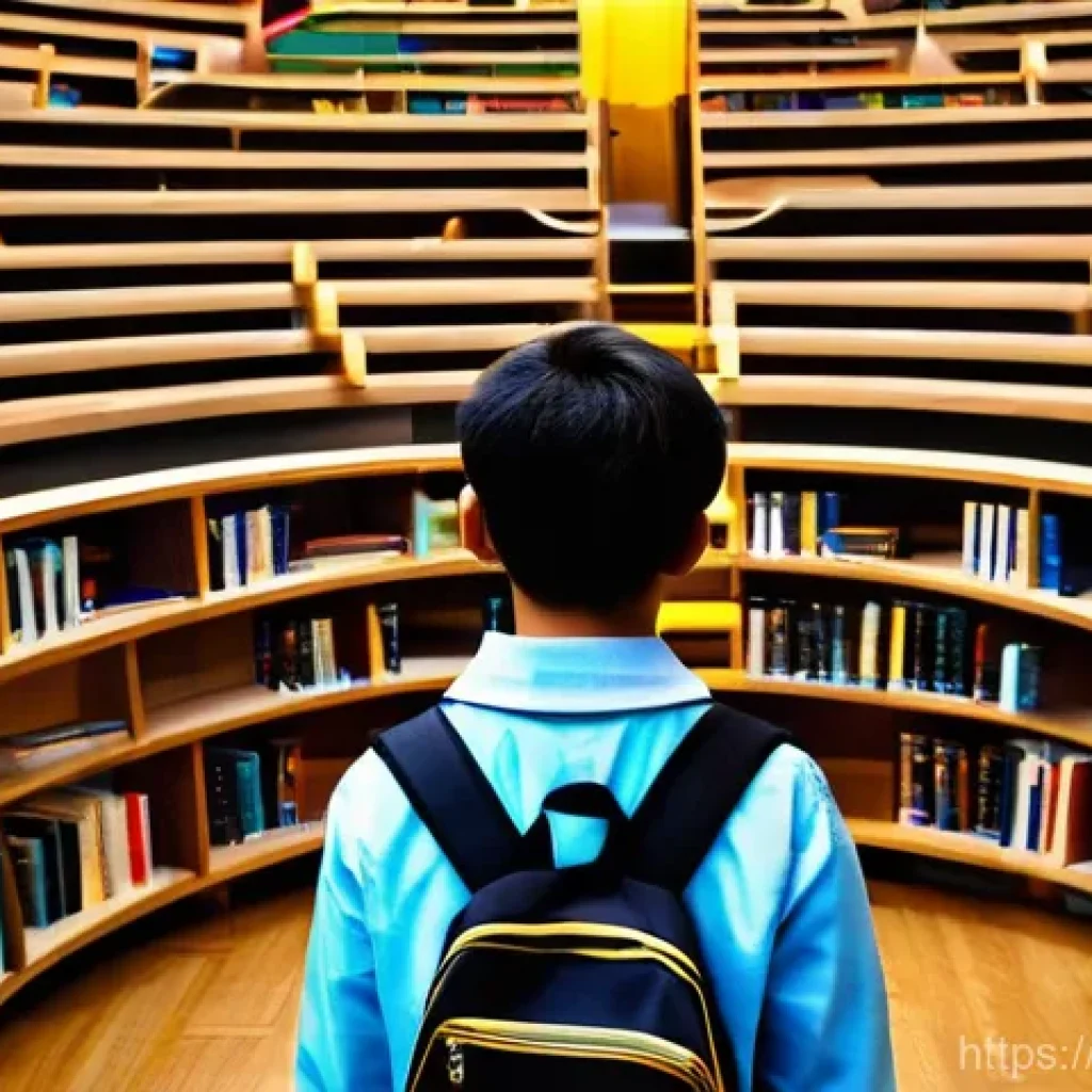 영어 시험 및 인증 - **Prompt:** A young, determined student, dressed in smart casual attire, stands at the entrance of a...