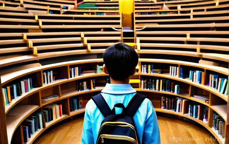 영어 시험 및 인증 - **Prompt:** A young, determined student, dressed in smart casual attire, stands at the entrance of a...