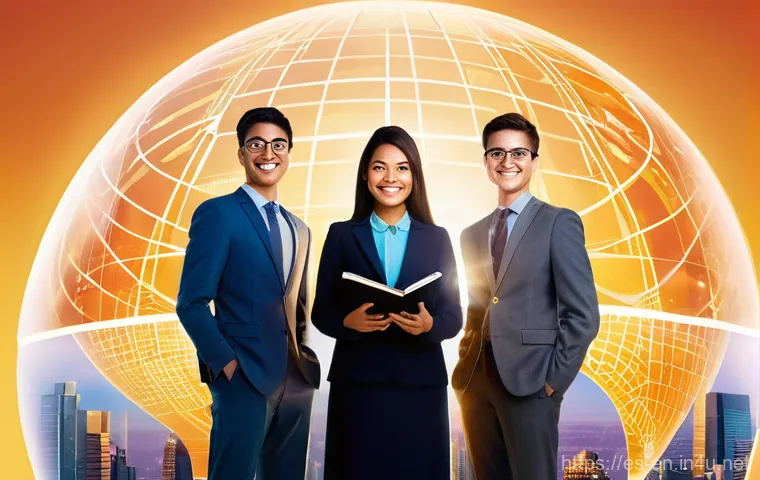 영어 시험 및 인증 - **Prompt:** A young, determined student, dressed in smart casual attire, stands at the entrance of a...